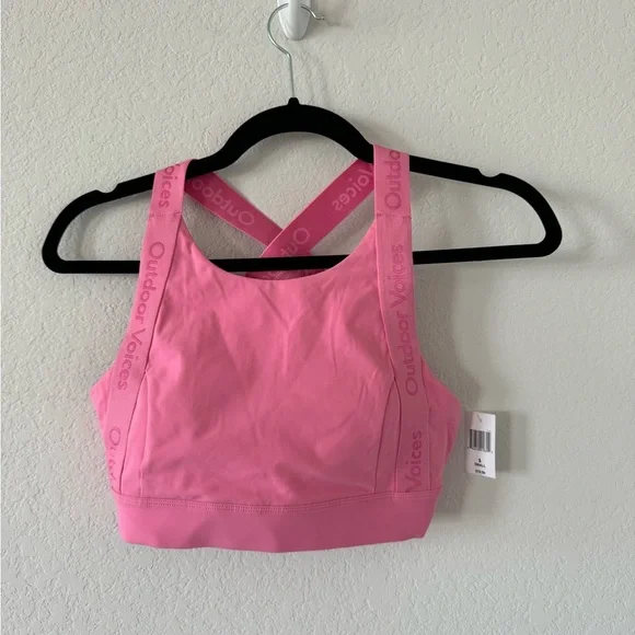 NWT Outdoor Voices Disney Snacks Bra Minnie Pink - Picture 2 of 3